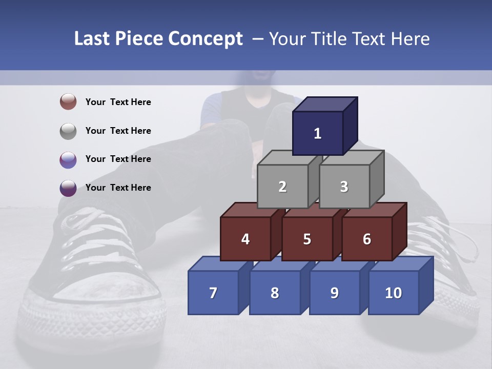 A Man Sitting On The Floor With His Feet Up PowerPoint Template