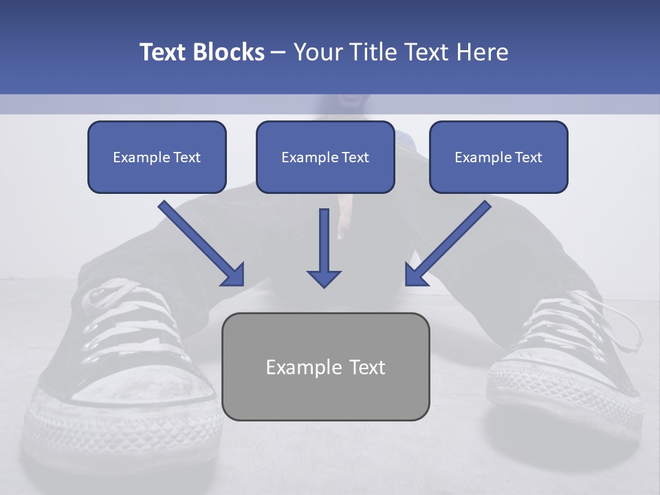 A Man Sitting On The Floor With His Feet Up PowerPoint Template
