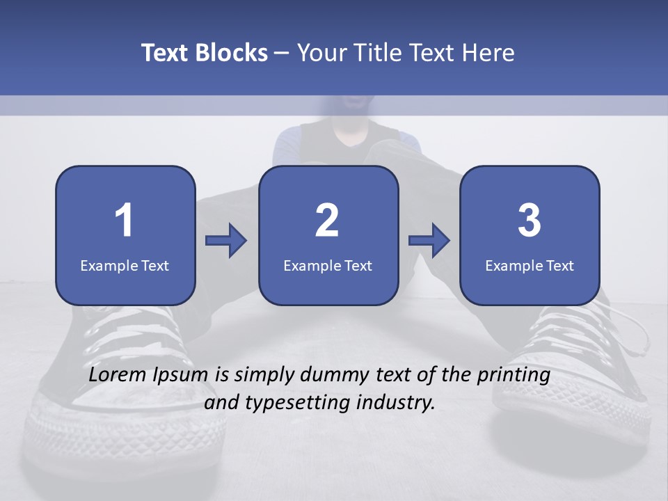 A Man Sitting On The Floor With His Feet Up PowerPoint Template