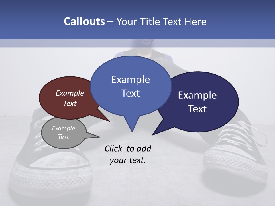 A Man Sitting On The Floor With His Feet Up PowerPoint Template