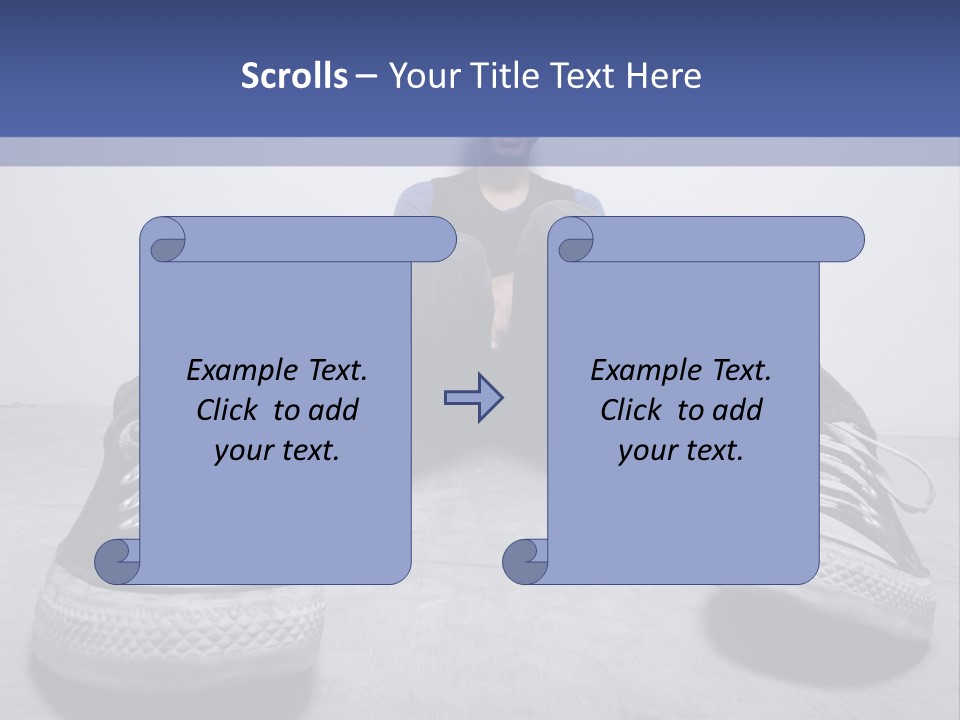 A Man Sitting On The Floor With His Feet Up PowerPoint Template