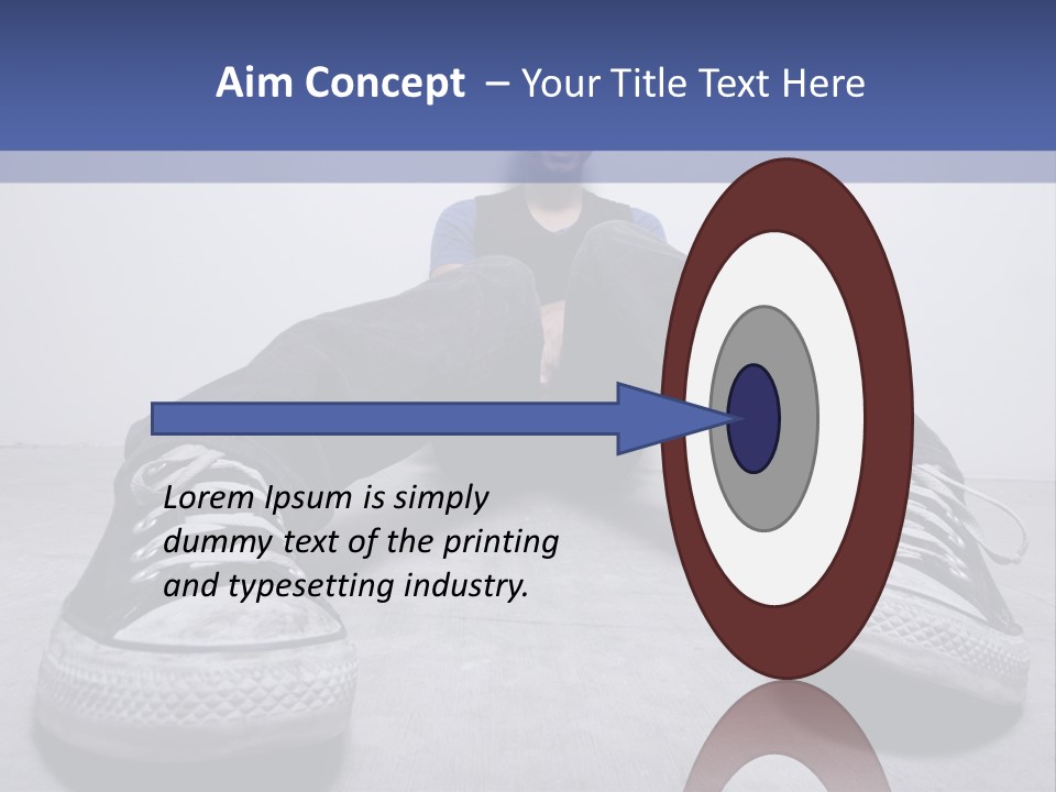 A Man Sitting On The Floor With His Feet Up PowerPoint Template