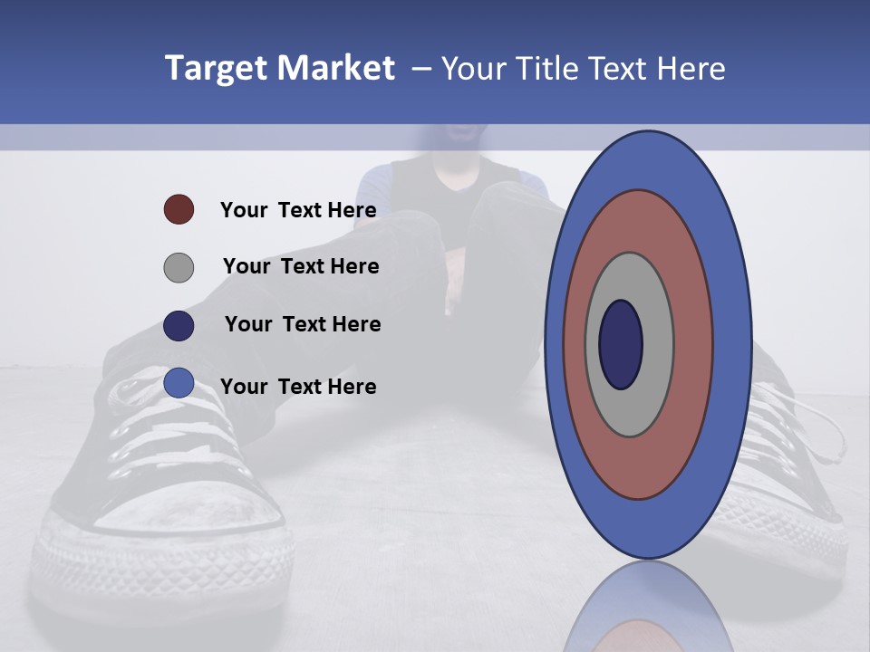 A Man Sitting On The Floor With His Feet Up PowerPoint Template