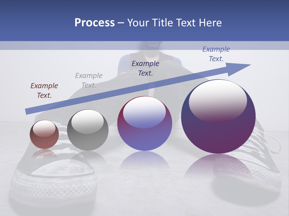 A Man Sitting On The Floor With His Feet Up PowerPoint Template