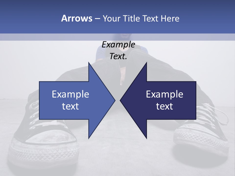 A Man Sitting On The Floor With His Feet Up PowerPoint Template