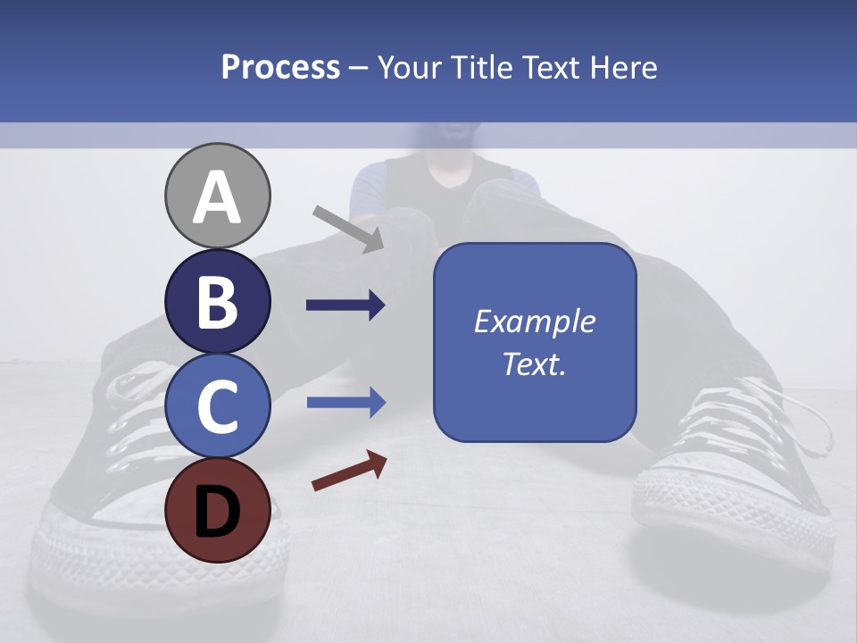 A Man Sitting On The Floor With His Feet Up PowerPoint Template