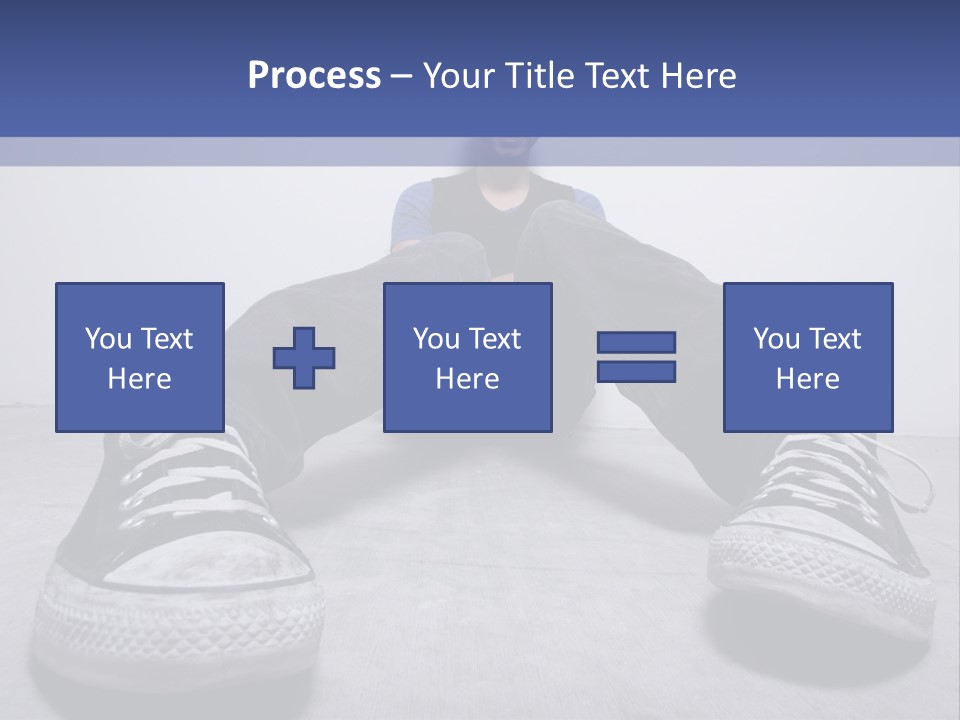 A Man Sitting On The Floor With His Feet Up PowerPoint Template