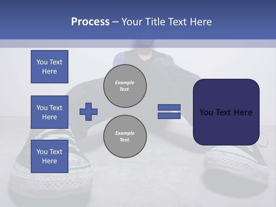 A Man Sitting On The Floor With His Feet Up PowerPoint Template