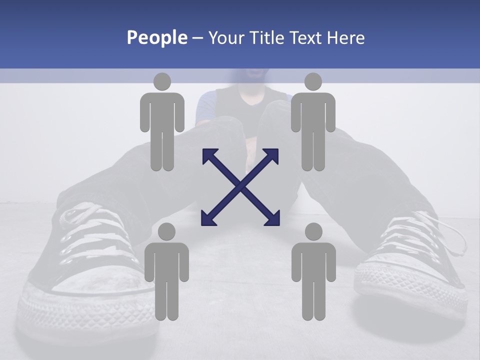 A Man Sitting On The Floor With His Feet Up PowerPoint Template