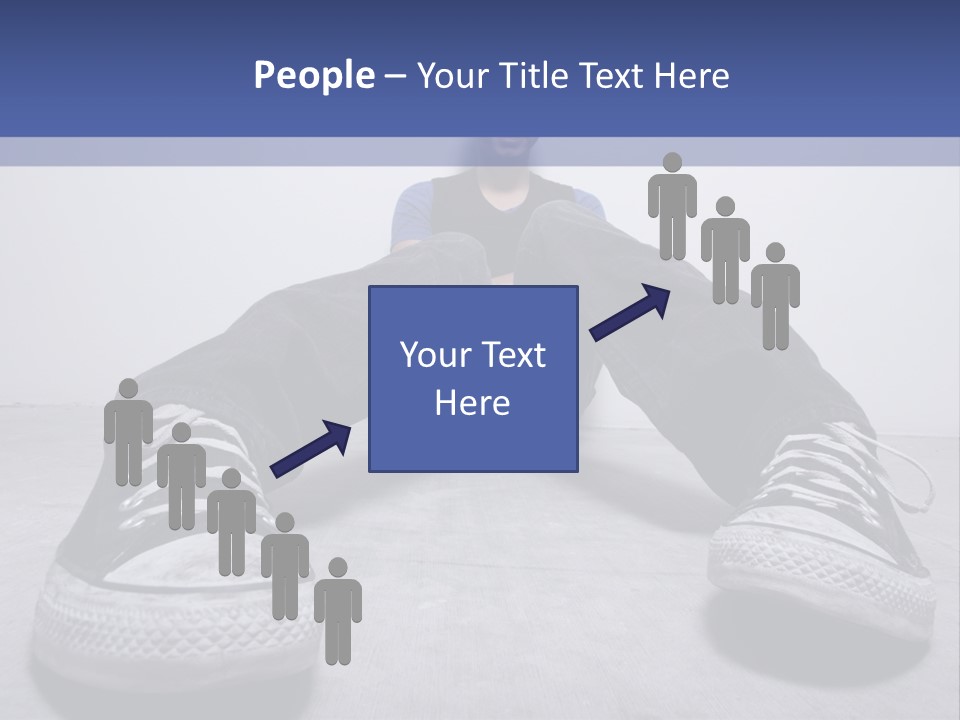 A Man Sitting On The Floor With His Feet Up PowerPoint Template