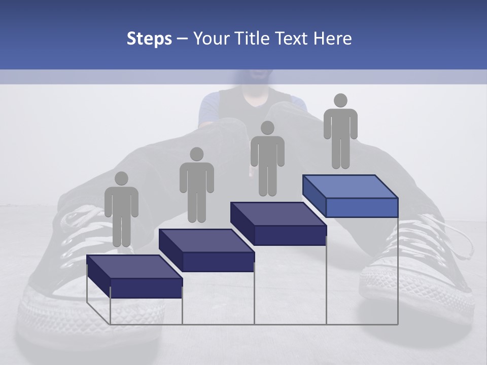 A Man Sitting On The Floor With His Feet Up PowerPoint Template