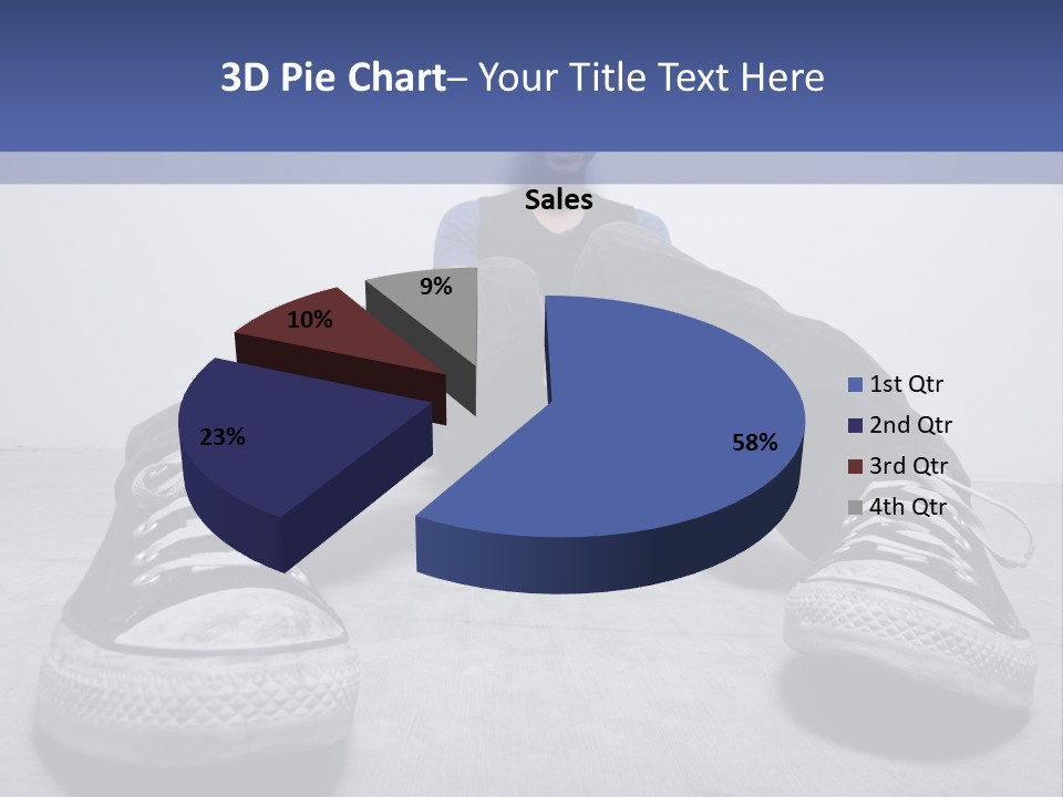 A Man Sitting On The Floor With His Feet Up PowerPoint Template