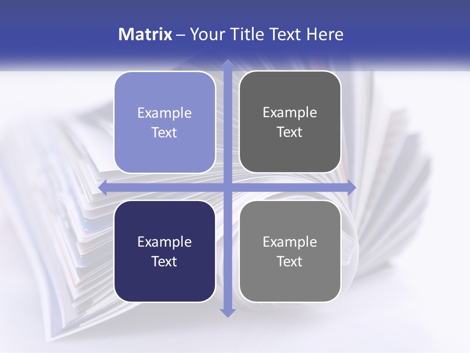 A Stack Of Magazines With A White Background PowerPoint Template