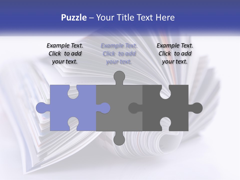 A Stack Of Magazines With A White Background PowerPoint Template