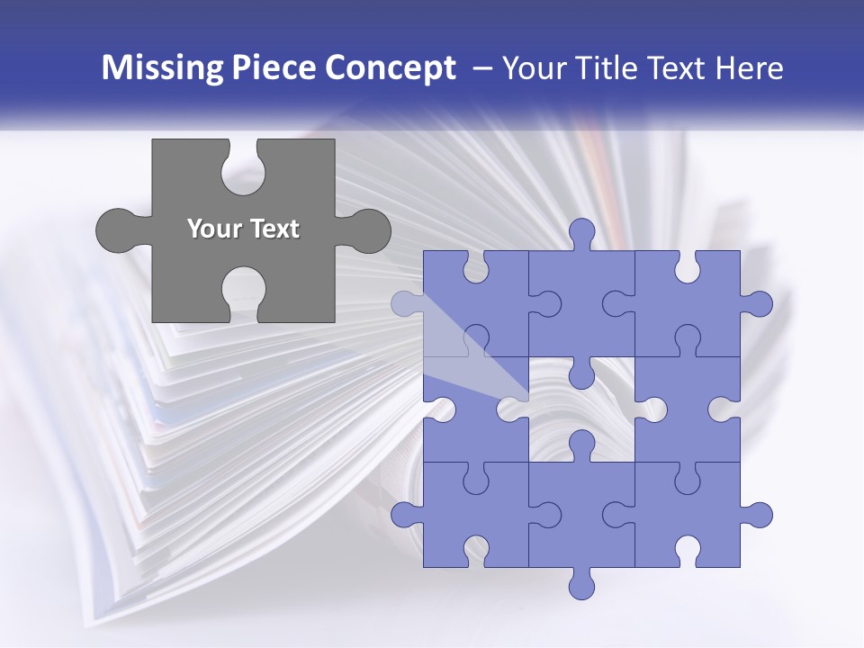 A Stack Of Magazines With A White Background PowerPoint Template