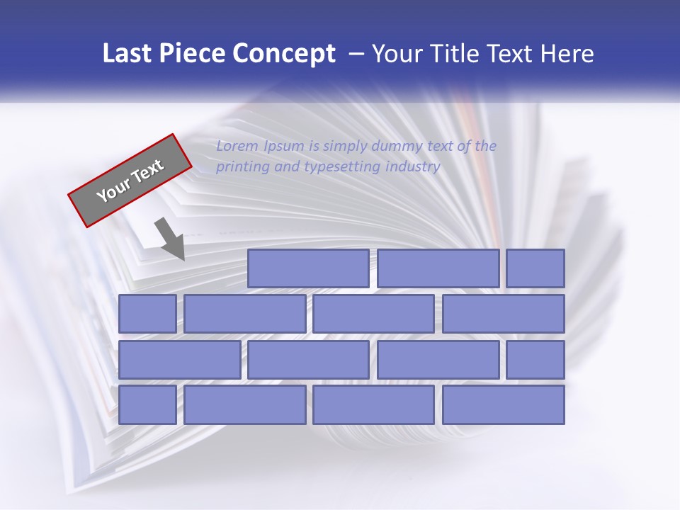 A Stack Of Magazines With A White Background PowerPoint Template