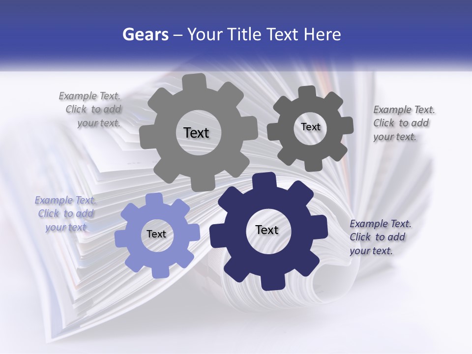 A Stack Of Magazines With A White Background PowerPoint Template