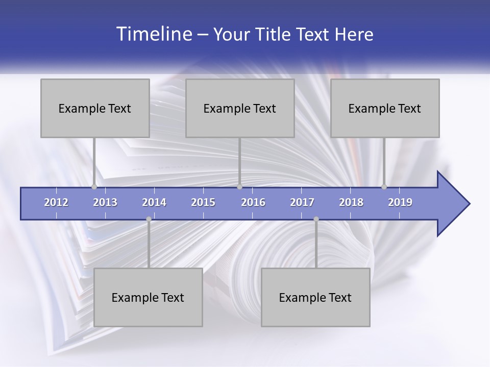 A Stack Of Magazines With A White Background PowerPoint Template