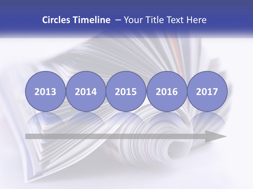 A Stack Of Magazines With A White Background PowerPoint Template