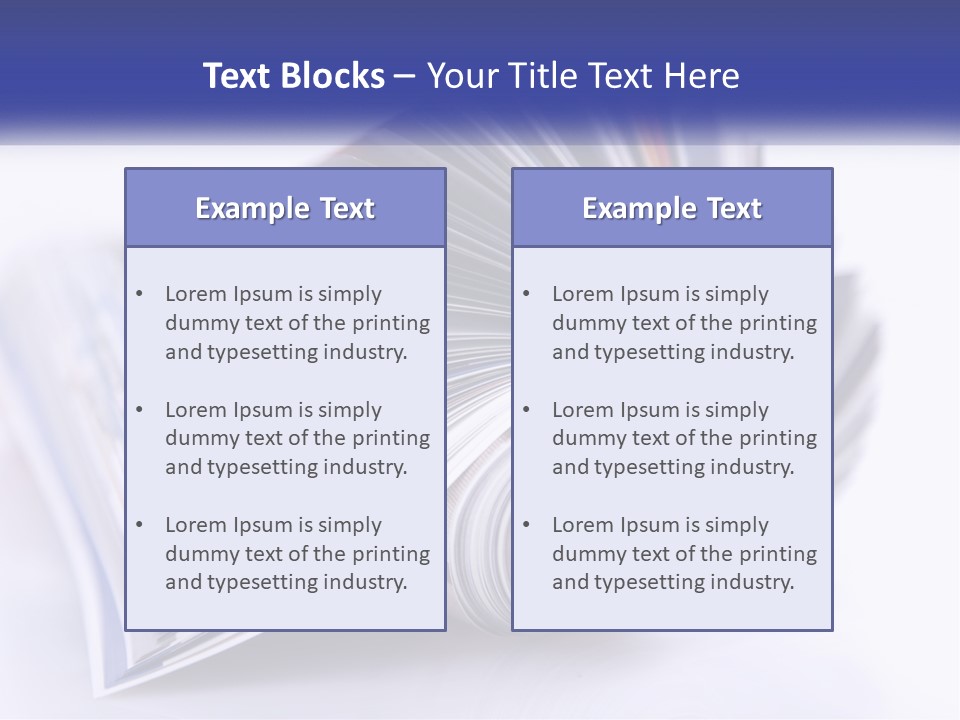 A Stack Of Magazines With A White Background PowerPoint Template