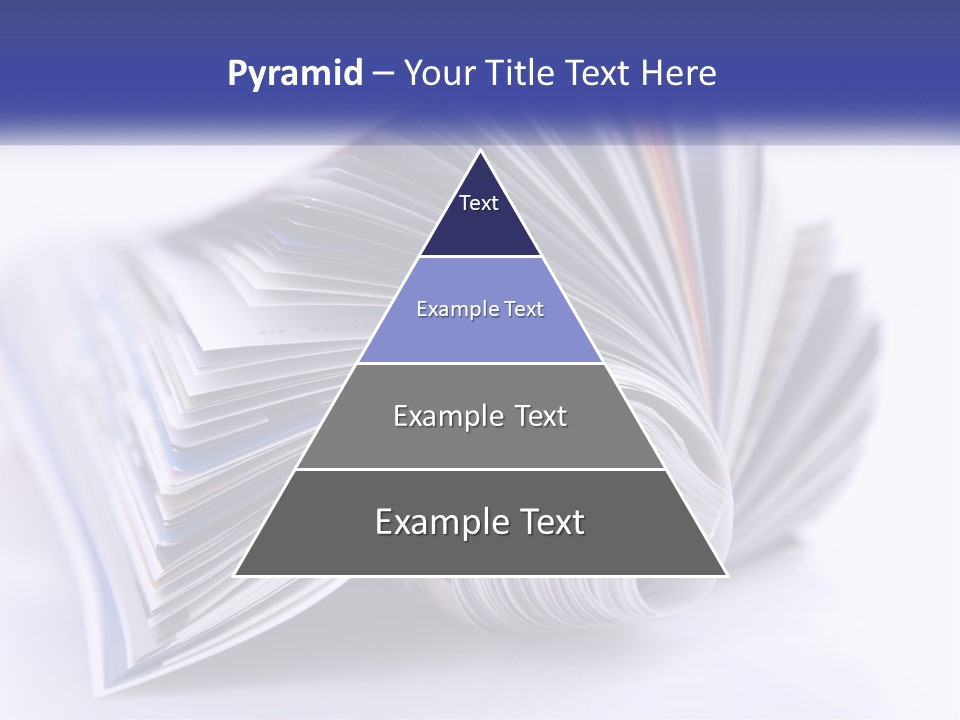 A Stack Of Magazines With A White Background PowerPoint Template