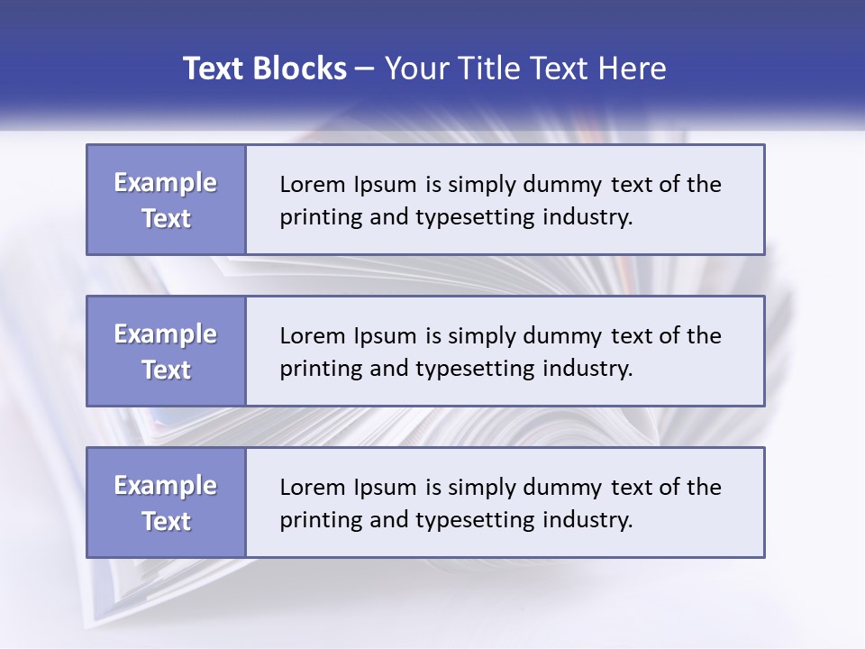 A Stack Of Magazines With A White Background PowerPoint Template