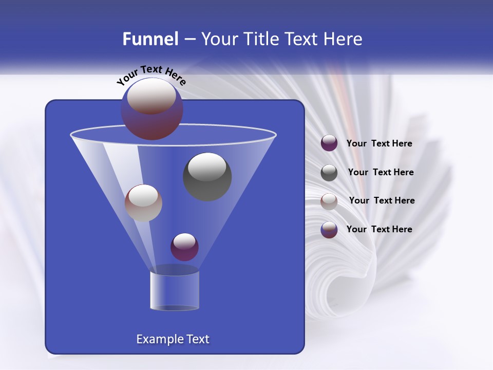 A Stack Of Magazines With A White Background PowerPoint Template