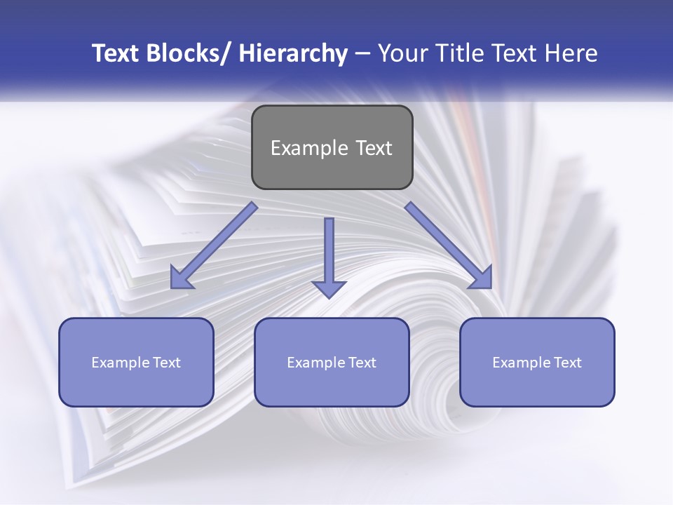 A Stack Of Magazines With A White Background PowerPoint Template