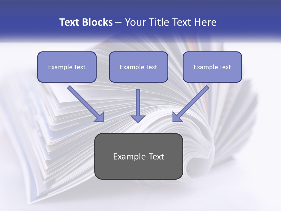 A Stack Of Magazines With A White Background PowerPoint Template
