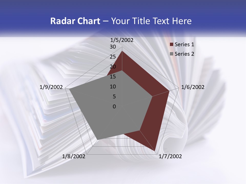 A Stack Of Magazines With A White Background PowerPoint Template