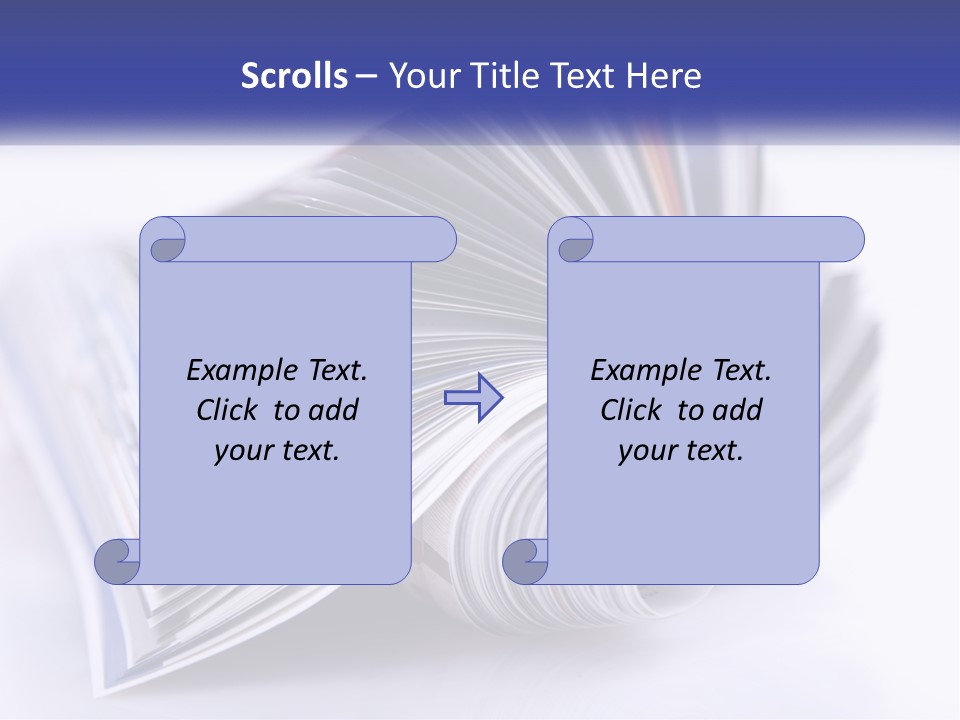 A Stack Of Magazines With A White Background PowerPoint Template