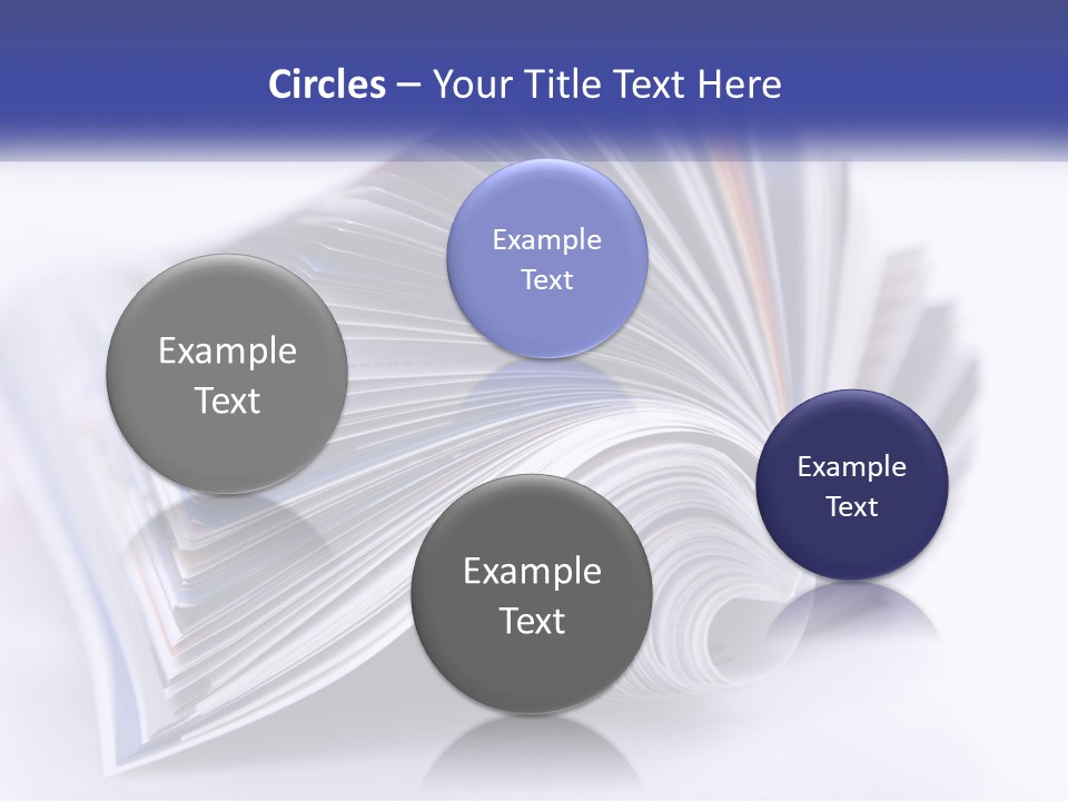 A Stack Of Magazines With A White Background PowerPoint Template