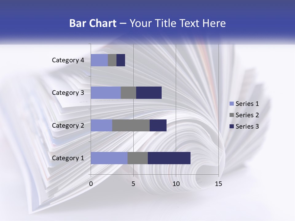 A Stack Of Magazines With A White Background PowerPoint Template