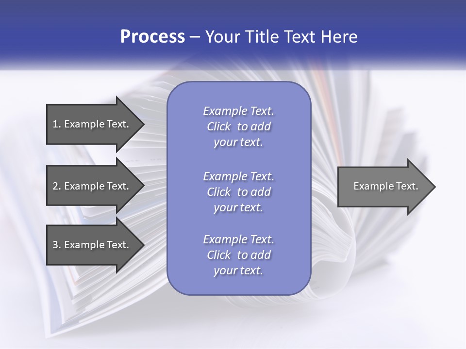 A Stack Of Magazines With A White Background PowerPoint Template
