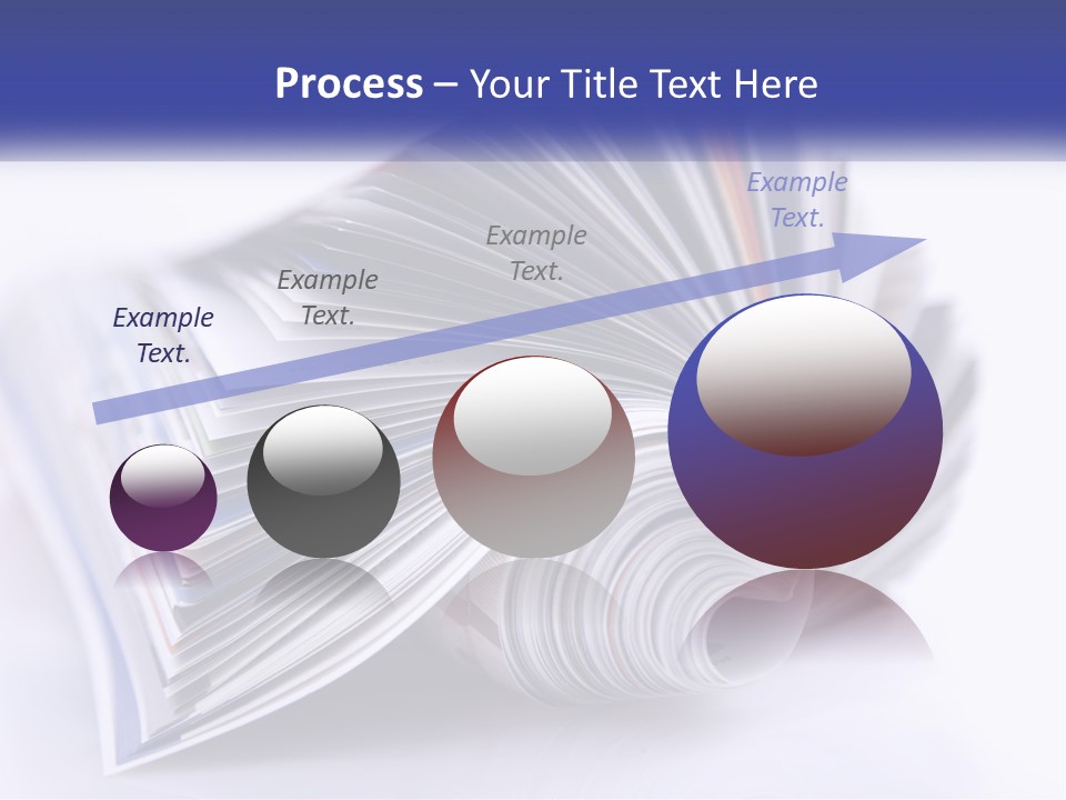 A Stack Of Magazines With A White Background PowerPoint Template