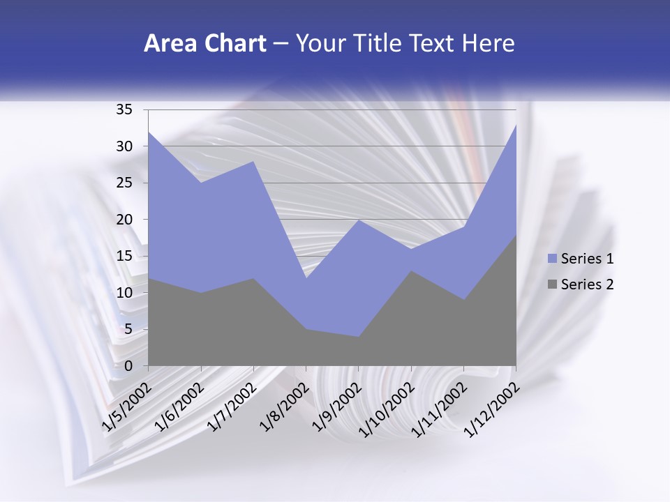 A Stack Of Magazines With A White Background PowerPoint Template