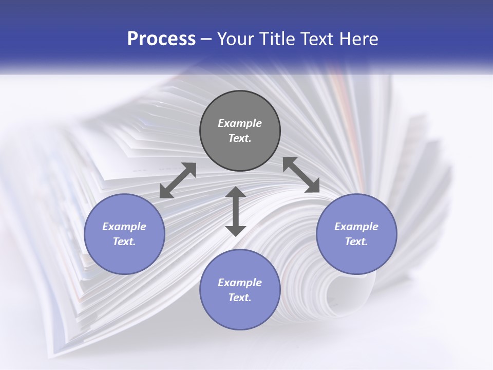 A Stack Of Magazines With A White Background PowerPoint Template