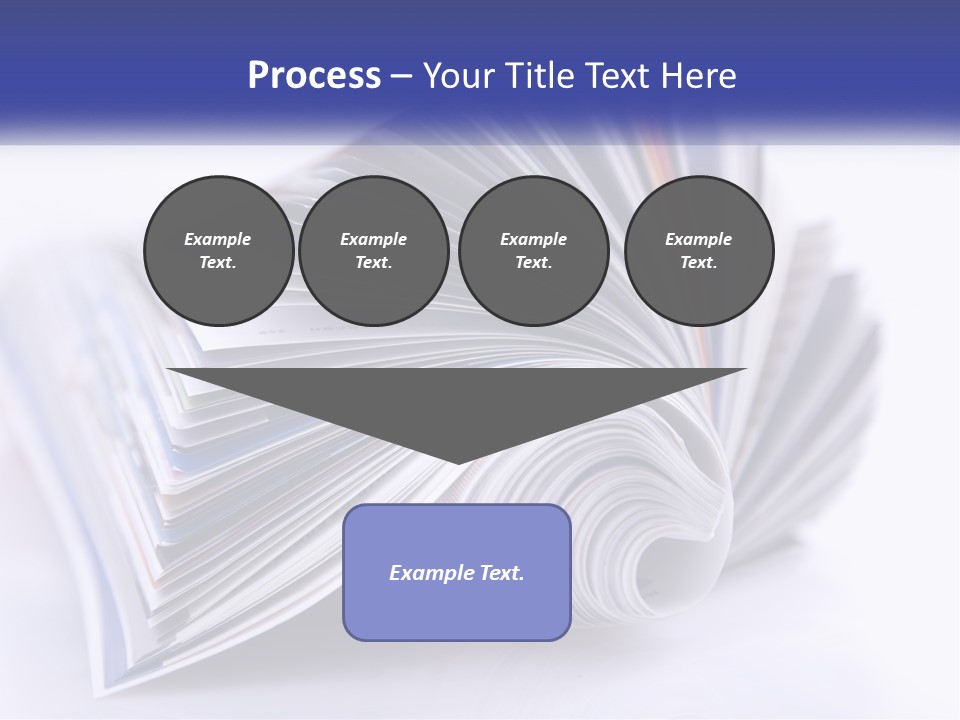 A Stack Of Magazines With A White Background PowerPoint Template