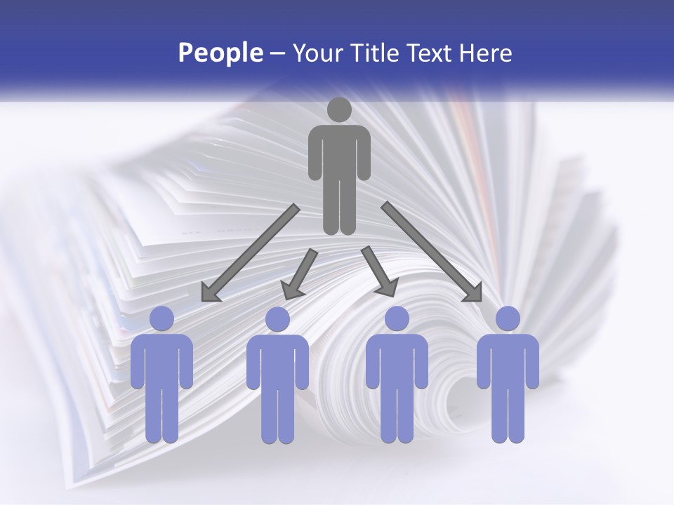 A Stack Of Magazines With A White Background PowerPoint Template