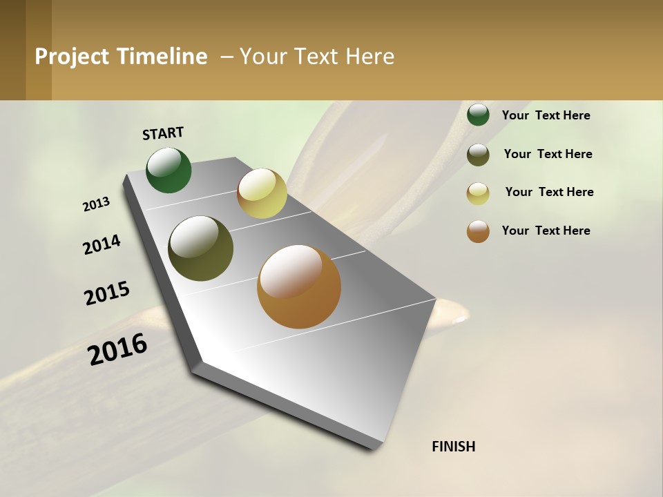 A Drop Of Water Coming Out Of A Wooden Bowl PowerPoint Template