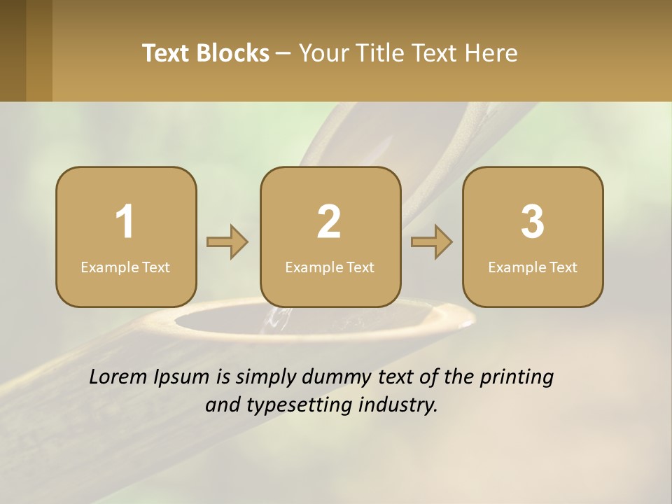 A Drop Of Water Coming Out Of A Wooden Bowl PowerPoint Template