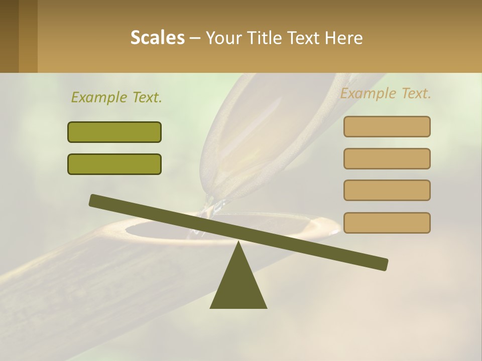 A Drop Of Water Coming Out Of A Wooden Bowl PowerPoint Template