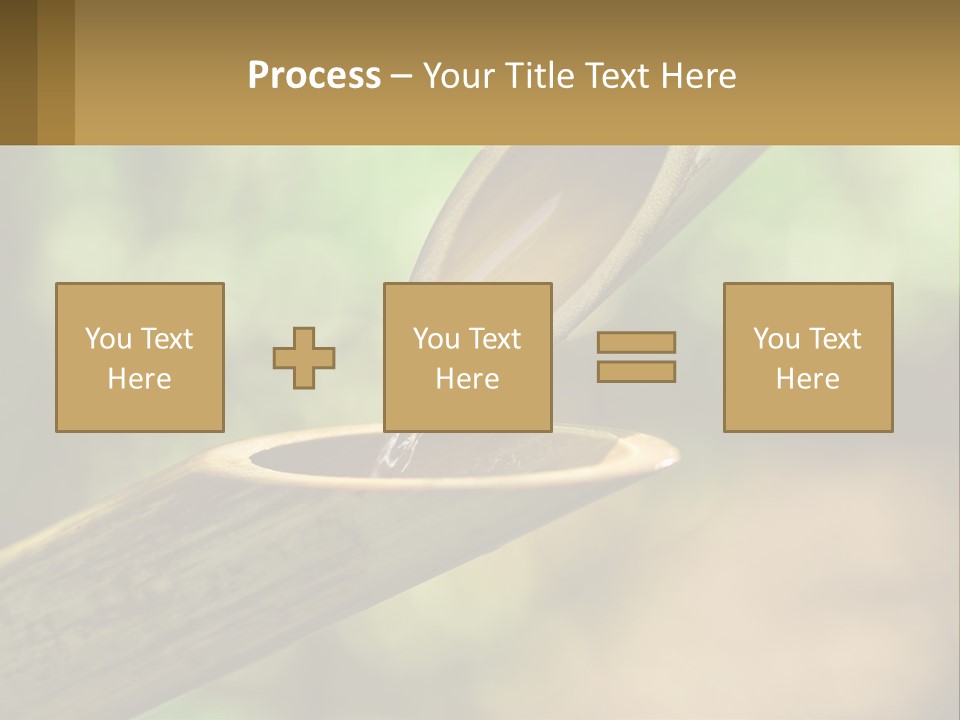 A Drop Of Water Coming Out Of A Wooden Bowl PowerPoint Template