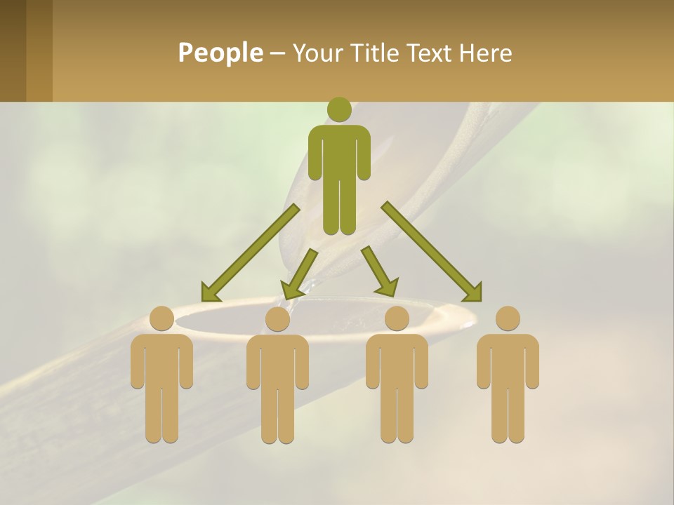 A Drop Of Water Coming Out Of A Wooden Bowl PowerPoint Template