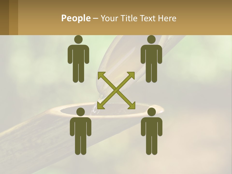 A Drop Of Water Coming Out Of A Wooden Bowl PowerPoint Template