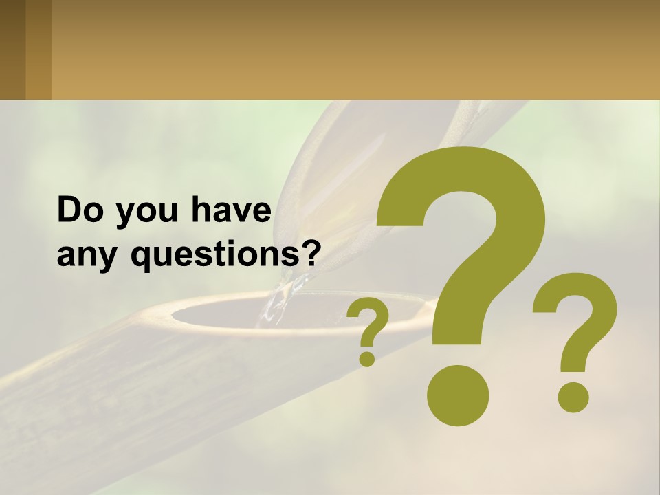 A Drop Of Water Coming Out Of A Wooden Bowl PowerPoint Template