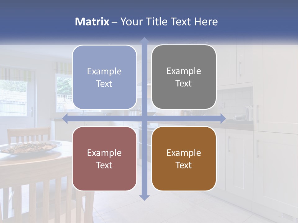 A Kitchen With A Table And Chairs In It PowerPoint Template