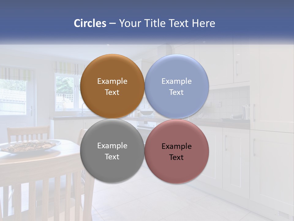 A Kitchen With A Table And Chairs In It PowerPoint Template