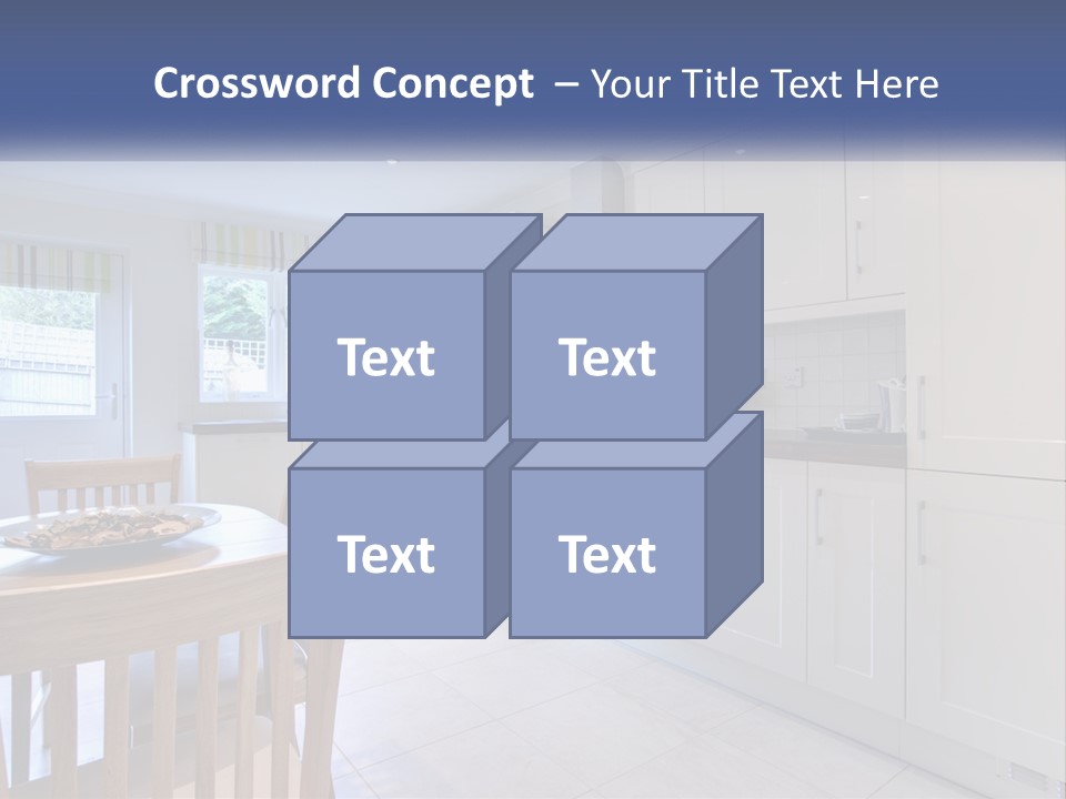 A Kitchen With A Table And Chairs In It PowerPoint Template
