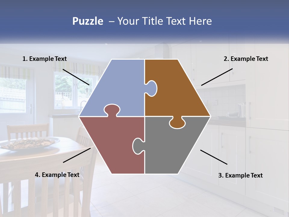 A Kitchen With A Table And Chairs In It PowerPoint Template